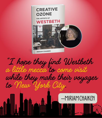 The book, Creative Ozone, with a blurb by the author, Miriam Chaiken