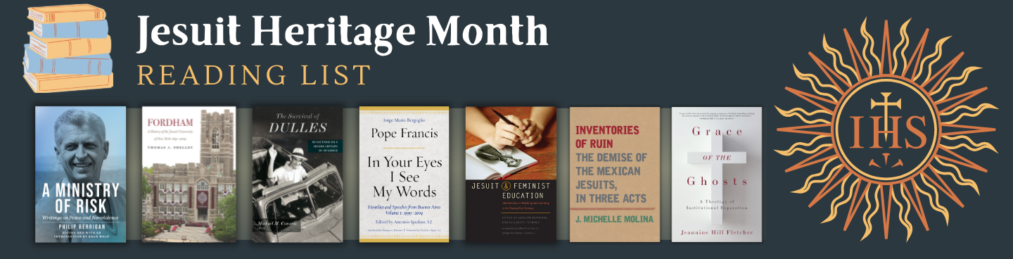 A selection of book covers celebrating Jesuit Heritage Month.